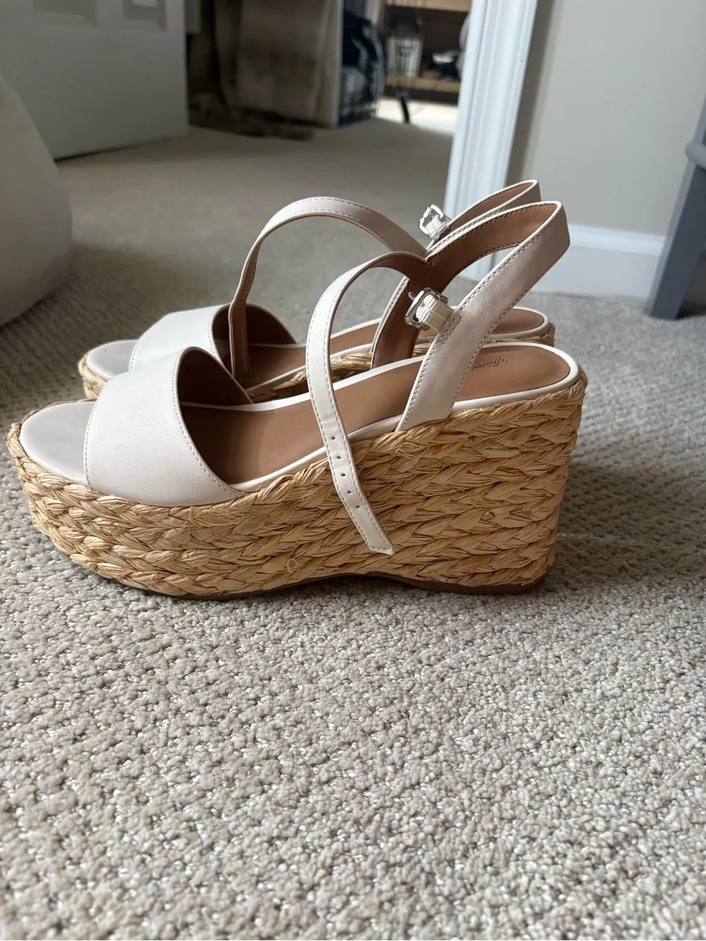Target Cream Espadrille Wedge Sandals